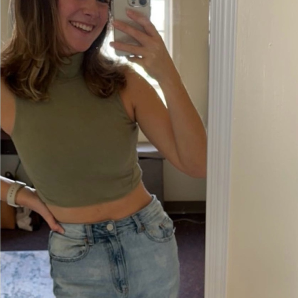 Altar'd State Olive Crop Top
